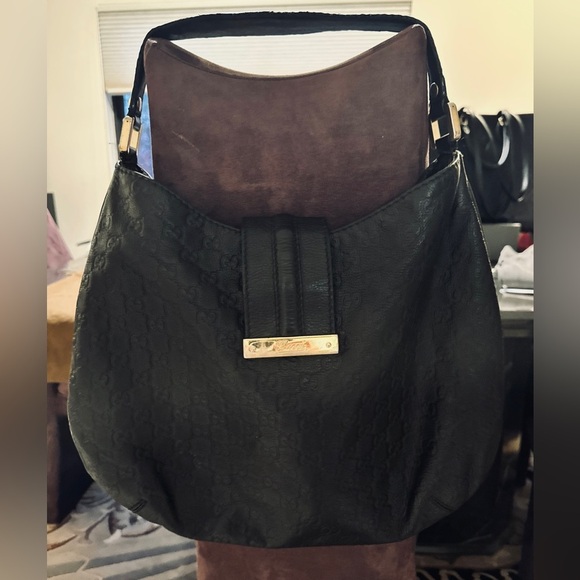 Guccisima Nero Leather Hobo Bag - Picture 9 of 16